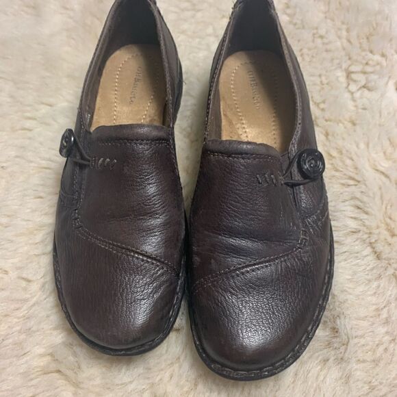 G.H. Bass & Co. Bradshaw Brown Leather Slip On Loafers Walking Shoes Sz 8 - Picture 4 of 9